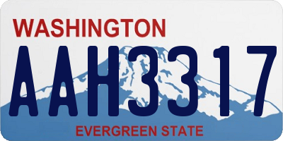 WA license plate AAH3317