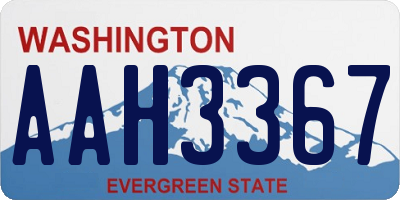 WA license plate AAH3367