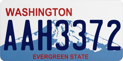 WA license plate AAH3372