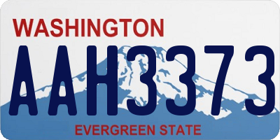 WA license plate AAH3373