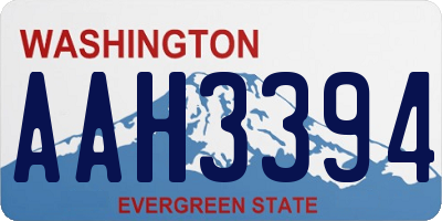 WA license plate AAH3394
