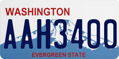 WA license plate AAH3400