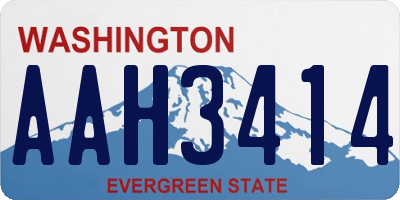 WA license plate AAH3414