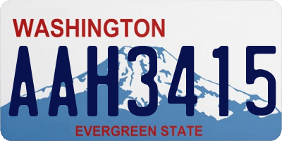 WA license plate AAH3415