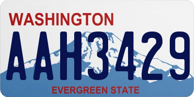 WA license plate AAH3429