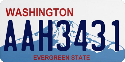 WA license plate AAH3431