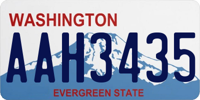 WA license plate AAH3435