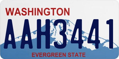 WA license plate AAH3441