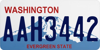 WA license plate AAH3442