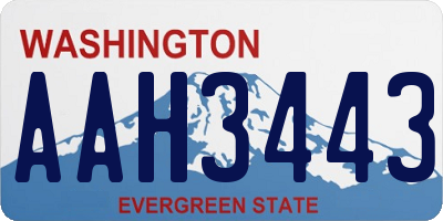 WA license plate AAH3443