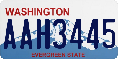 WA license plate AAH3445