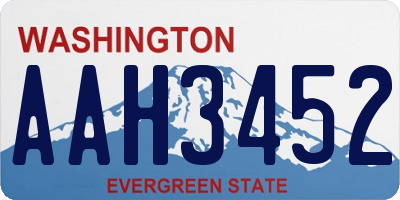WA license plate AAH3452