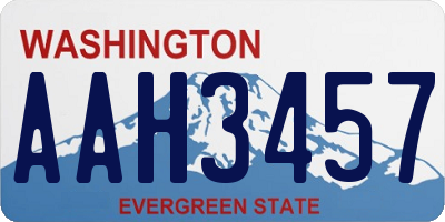 WA license plate AAH3457