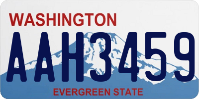 WA license plate AAH3459