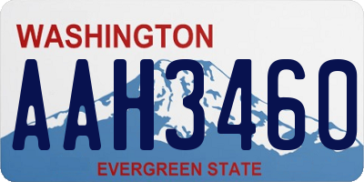 WA license plate AAH3460
