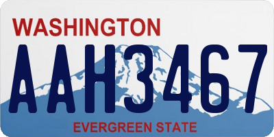 WA license plate AAH3467