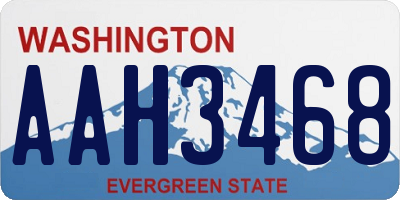 WA license plate AAH3468