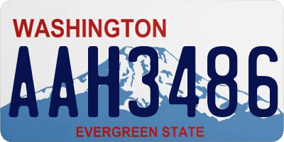 WA license plate AAH3486