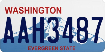 WA license plate AAH3487