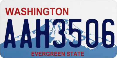 WA license plate AAH3506