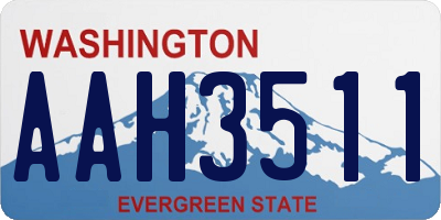 WA license plate AAH3511