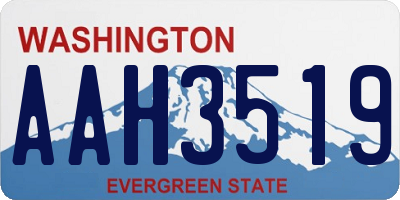 WA license plate AAH3519