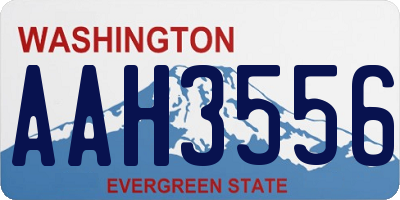 WA license plate AAH3556