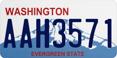 WA license plate AAH3571