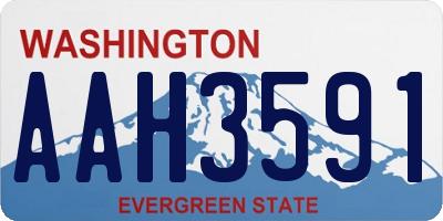 WA license plate AAH3591