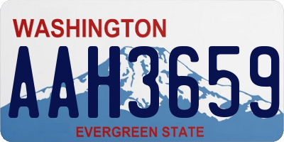 WA license plate AAH3659