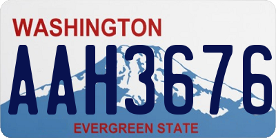 WA license plate AAH3676