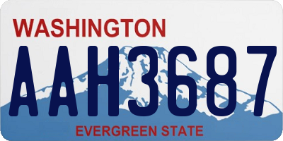 WA license plate AAH3687