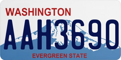 WA license plate AAH3690