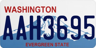WA license plate AAH3695