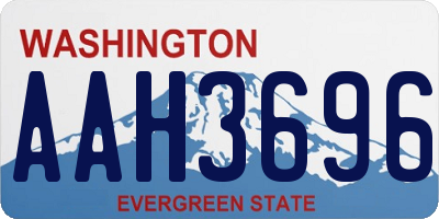 WA license plate AAH3696