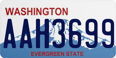 WA license plate AAH3699