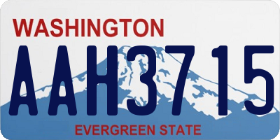 WA license plate AAH3715