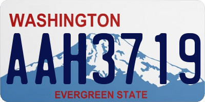 WA license plate AAH3719