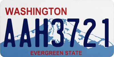 WA license plate AAH3721