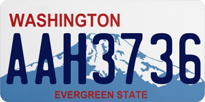 WA license plate AAH3736