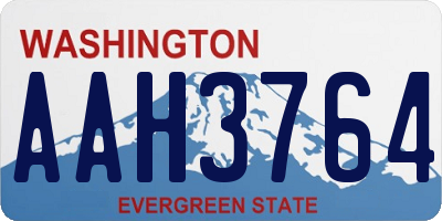 WA license plate AAH3764