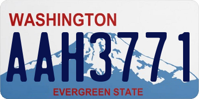 WA license plate AAH3771