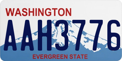WA license plate AAH3776