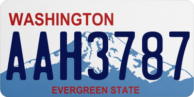 WA license plate AAH3787