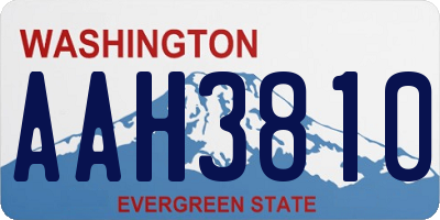 WA license plate AAH3810