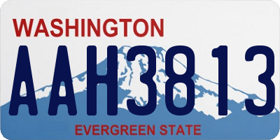 WA license plate AAH3813