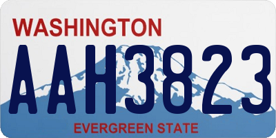 WA license plate AAH3823