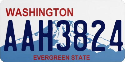 WA license plate AAH3824