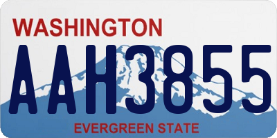 WA license plate AAH3855
