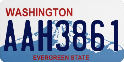 WA license plate AAH3861
